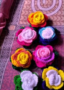 Handmade Crochet Flower Hair Clip