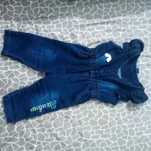 Cute Denim Jumpsuit With T-shirt