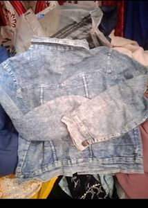 combo Acid Wash Jacket top