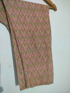 Green &amp; Pink Floral Print Kurti
