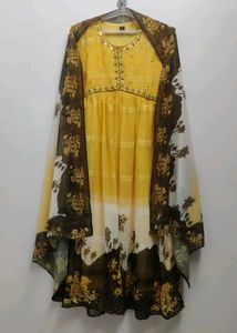 Yellow Kurta with Dupatta Set