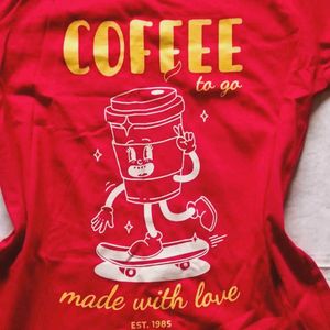 Red Coffee To Go Graphic T-Shirt