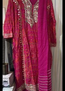 Nita Bora's Pink Kurta Set with Dupatta