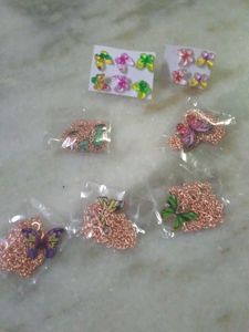 Cute Butterfly Pendant Necklaces &amp; Earrings Set