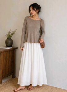 Lightweight Ribbed Long Sleeve Top