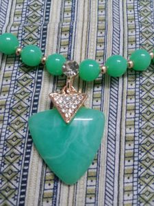 Mint Green Necklace and Earring Set