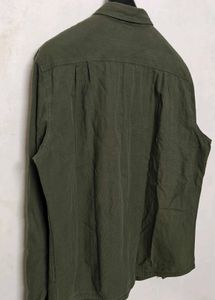 Men's Olive Green Casual Shirt