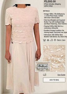 Brilliante by J. A Vintage Dress - Hand Beaded