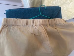 Ethnic Blue &amp; Beige Kurta Set with Shaded Dupatta