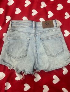 Distressed Denim Shorts