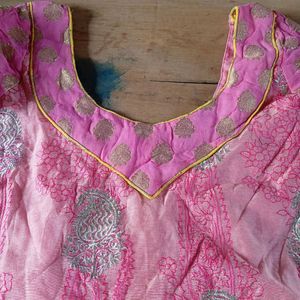 Pink Kurta with Yellow Patiala