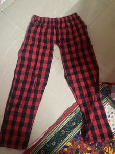 Red and Black Checkered Palazzos