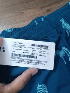 Blue Zebra Print Boxer Shorts