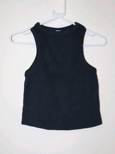 Navy Ribbed Tank Top