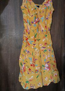 ​🍊 Vibrant Floral Tiered Mini Dress