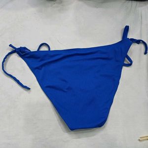 ❤️‍🔥 Vibrant Blue Ribbed Bikini Bottom