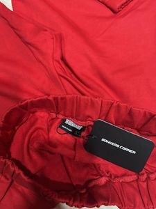 Red Graphic Print Pants