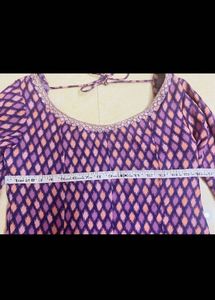 💥Purple Patterned Long Sleeve Dress💥