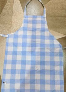 Blue Gingham Apron &amp; Gloves Set