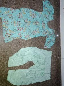 Floral Print  silk suit
