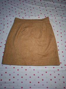 Tan Suede Mini Skirt