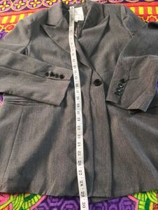 Gray Casual Blazer