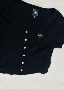 GAP Black Top with Heart