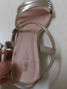 Gold Block Heel Sandals