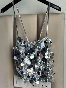BRAND NEW! Sparkling Sequin Halter Top - L