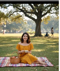 Mustard Off-Shoulder Midi Dress