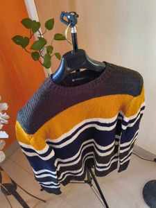 Korean Striped Knit Pullover Sweater (Unisex)