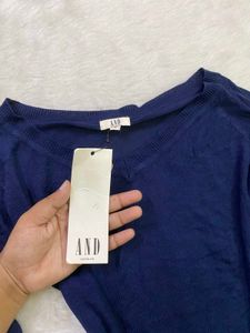 Navy Blue Long Sleeve Top