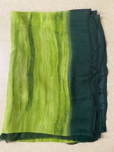 Saree green printed - daily wear