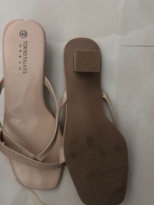 Stylish Beige Heeled Sandals