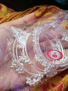 Silver-Plated Bangles with Bells