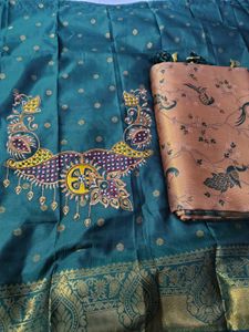 premium banarasee saree with stiched blouse