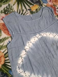 Blue Tie-Dye Tank Top