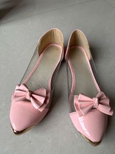 Pink Bow Ballet Flats