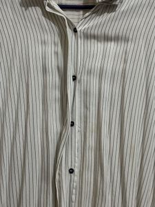 Striped Button-Up Tunic Top