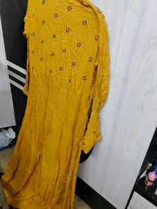 Long kurti with shrug full embroidery work