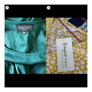 Perfect combo  Emerald Green /yellow floral