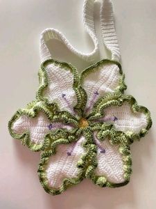 Crocheted Flower Lily Bag