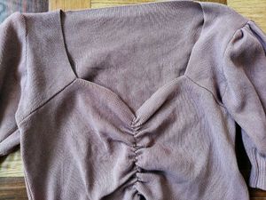 Chic Ruched Puff Sleeve Top