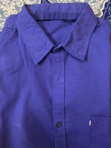Men's Blue Long Sleeve Shirt