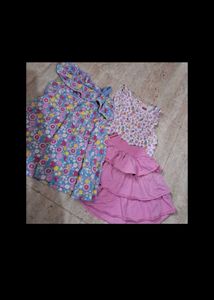 Plazzo Top Set +frock ,skirt Combo