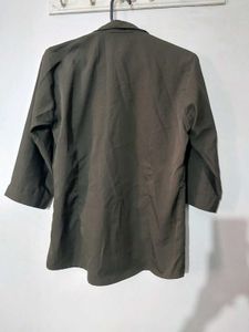 Olive Green Button-Up Shirt