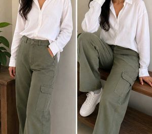 Olive Green Cargo Unisex Pants