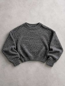 MARLED CHARCOAL KNIT CREWNECK SWEATER