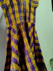 Stylish Yellow &amp; Purple Anarkali set