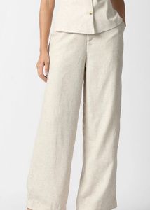 Linen Blend Wide Leg Pants